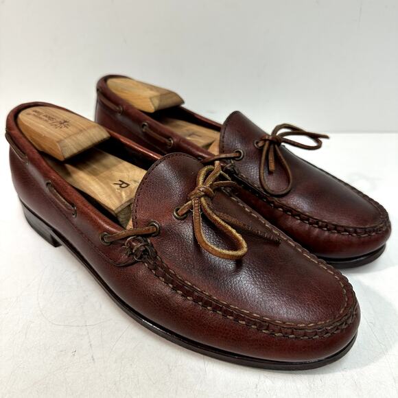 NEW HEELS Rancourt & Co. x Ralph Lauren Camp Loafer Moc Made in Maine, USA 9.5 - Picture 1 of 13